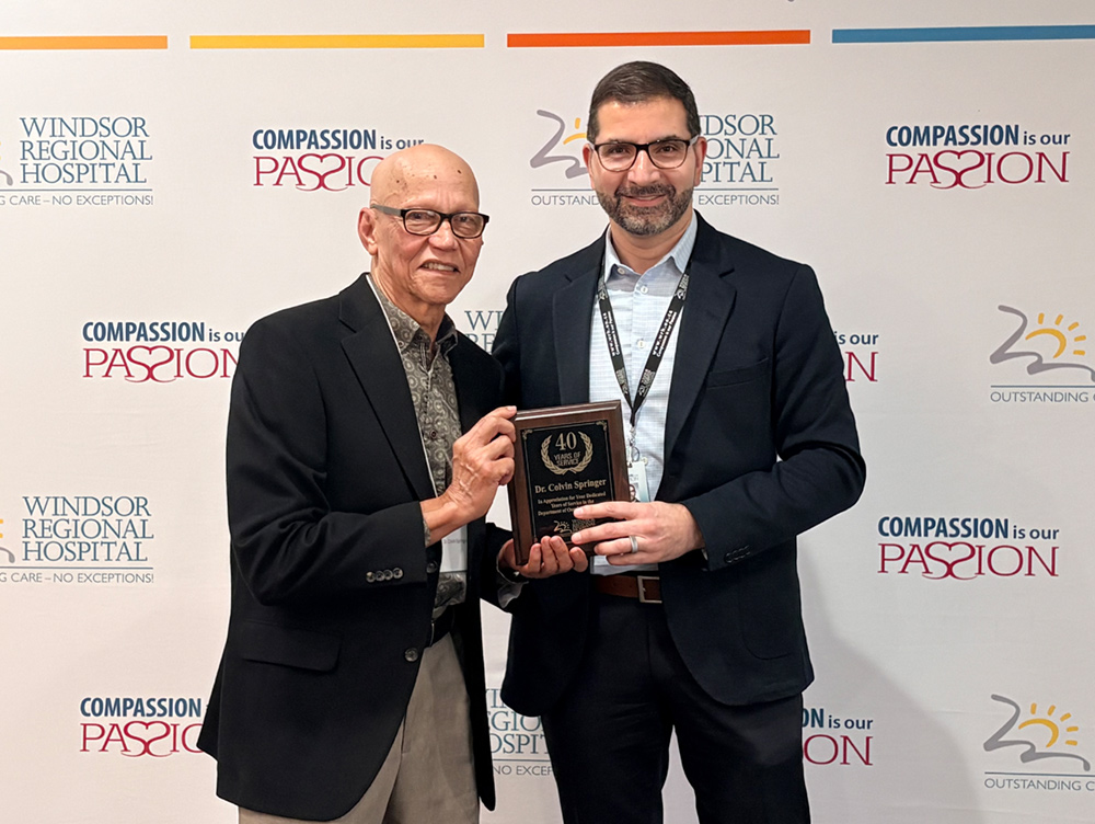 Winner: Dr. Colvin Springer